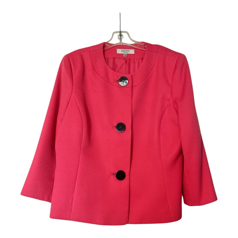 Kasper Textured Coral Blazer Jacket – Size 14
Measurement’s in description